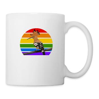 Wiedehopf Vogel Regenbogen Vielfalt Singvogel - Tasse - Weiß - Rechts