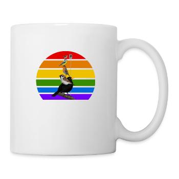 Singvögel Vogel Regenbogen Vielfalt Gartenvogel - Tasse - Weiß - Rechts