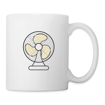 Ventilator Hitze Sommer - Tasse - Weiß - Rechts