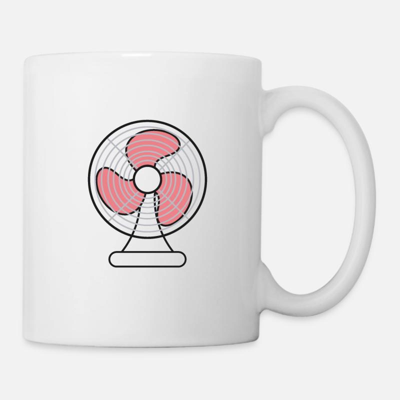 Ventilator Sommer Hitze - Tasse - Weiß