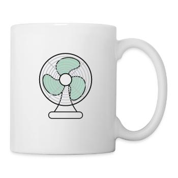 Chaud ventilateur dessin d’été - Mug blanc - blanc - Droite