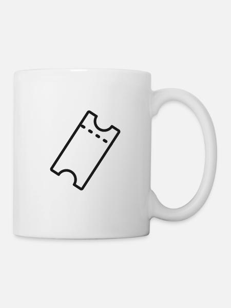 Ticket Eintrittskarte Sport - Tasse - Weiß
