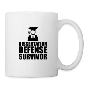 Dissertation Defense Survivor - Tasse - Weiß - Rechts