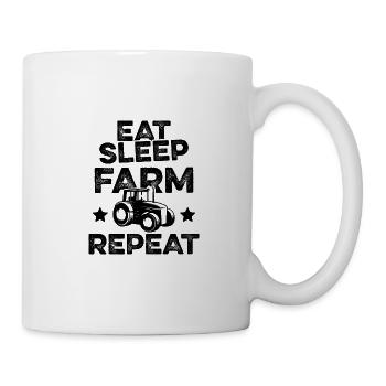 eat sleep farm repeat - Mug blanc - blanc - Droite