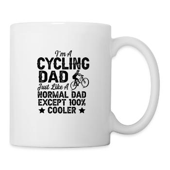 fahrrad dad papa - Tasse - Weiß - Rechts