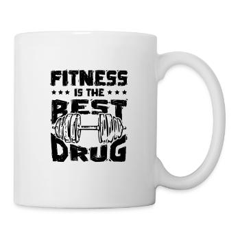 fitness beste droge - Tasse - Weiß - Rechts