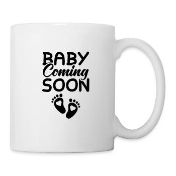 baby coming soon - Tasse - Weiß - Rechts