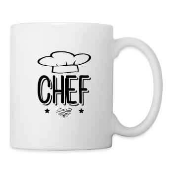 chef cooking - Mug - white - Right