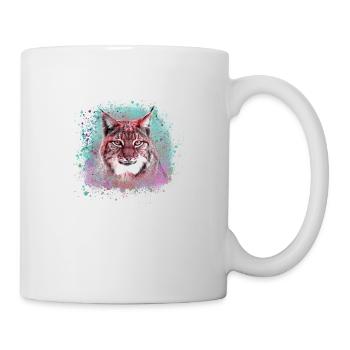 wildcat,lynx,pastel,graffiti,painting,cat - Mug - white - Right