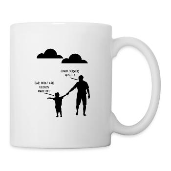 Dad What Are Clouds Made Of, Linux Servers Mostly3 - Mug - white - Right