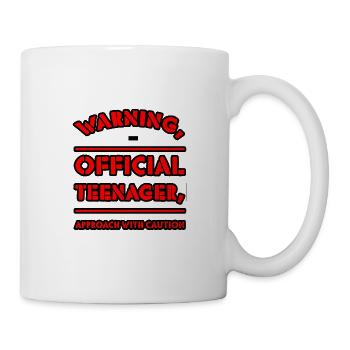 Warning, Official Teenager, Approach With Caution3 - Mug - white - Right