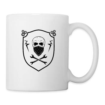 Schädel - Tasse - Weiß - Rechts