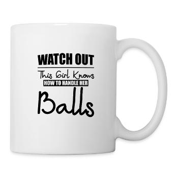 This Girl Knows How To Handle Her Balls 3 - Mug - white - Right