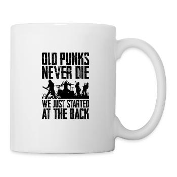 Old Punks Never Die, We Just Stand At The Back 4 - Mug - white - Right