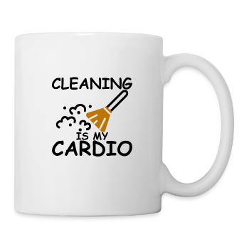 Cleaning Is My Cardio - Mug - white - Right