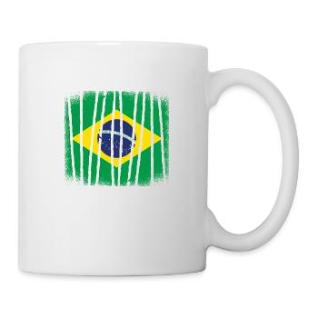 Brazil Flag Brazilian Flag South America - Mug - white - Right