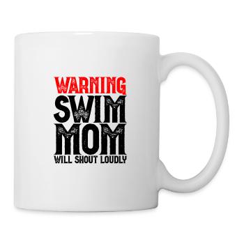 Warning Swim Mom Will Shout Loudly 4 - Mug - white - Right