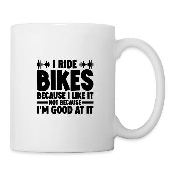 Je fais du vélo parce que j’aime ça 3 - Mug blanc - blanc - Droite