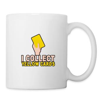 Je reçois des cartons jaunes - Mug blanc - blanc - Droite