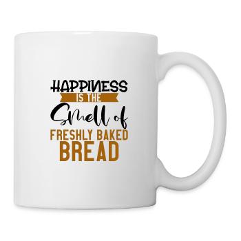Happiness is the smell of freshly baked bread 4 - Mug - white - Right