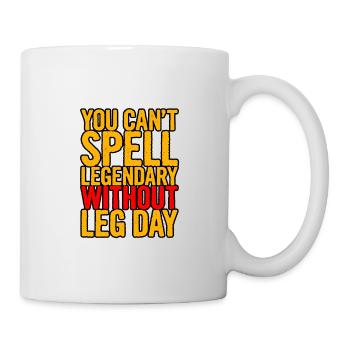 Vous ne pouvez pas épeler légendaire sans jambe Jour 2 - Mug blanc - blanc - Droite