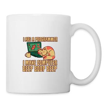 Je suis un programmeur Je fais bip d’ordinateur boop beep - Mug blanc - blanc - Droite