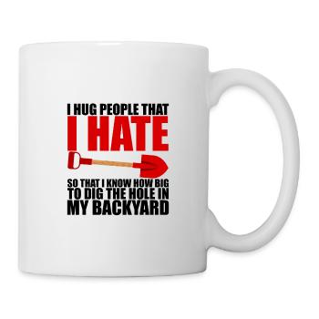 J’embrasse des gens que je déteste 2 - Mug blanc - blanc - Droite