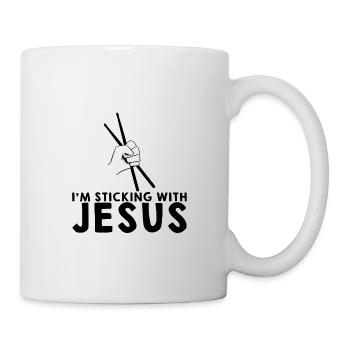 I'm Sticking With Jesus - Tasse - Weiß - Rechts