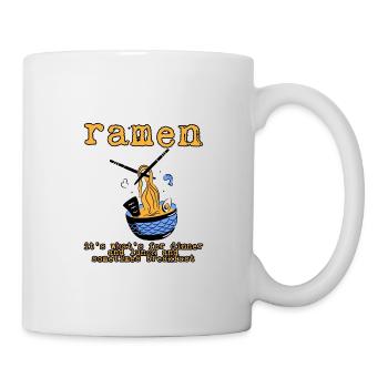 Ramen, pour le dîner et le déjeuner et le petit-déjeuner 3 - Mug blanc - blanc - Droite
