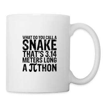 A Snake That's 3.14 Meters Long, A Pithon 4 - Mug - white - Right