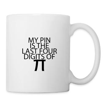 Mon épingle est les quatre derniers chiffres de Pi 6 - Mug blanc - blanc - Droite