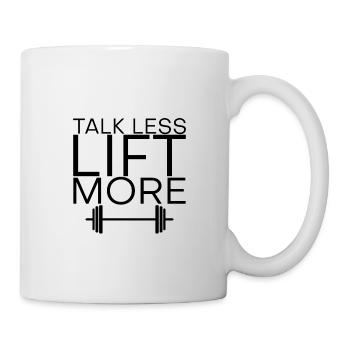Parler moins soulever plus 4 - Mug blanc - blanc - Droite