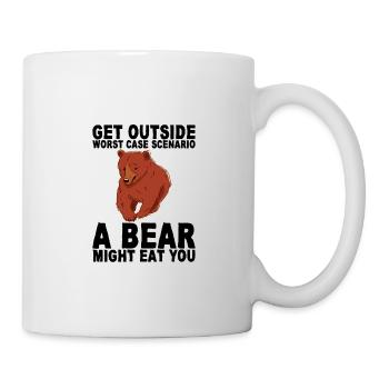 Get Outside, Worst Case Scenario, A Bear Eats You8 - Mug - white - Right