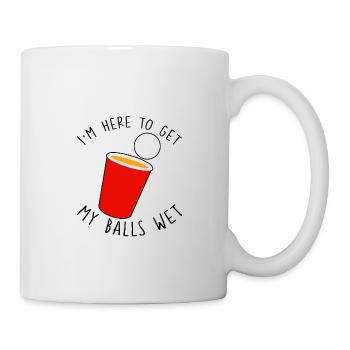 Je suis là pour mouiller mes couilles 4 - Mug blanc - blanc - Droite