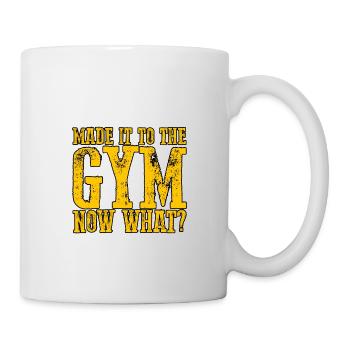 Arrivé au gymnase, maintenant quoi 3 - Mug blanc - blanc - Droite