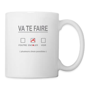 Va te faire - Mug blanc - blanc - Droite