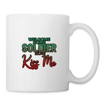 Bienvenue à la maison Soldat, maintenant embrasse-moi 3 - Mug blanc - blanc - Droite