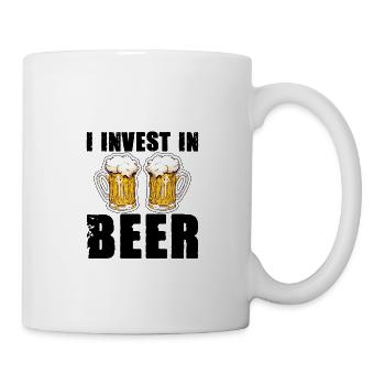 J’investis dans la bière - Mug blanc - blanc - Droite