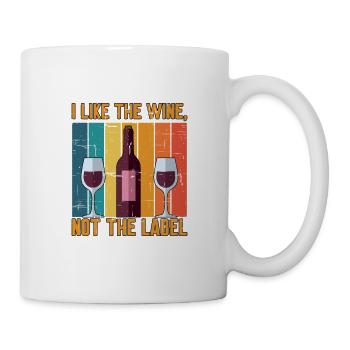 J’aime le vin, pas l’étiquette 15 - Mug blanc - blanc - Droite