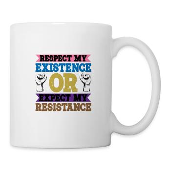 Respectez mon existence ou attendez-vous à ma résistance 8 - Mug blanc - blanc - Droite