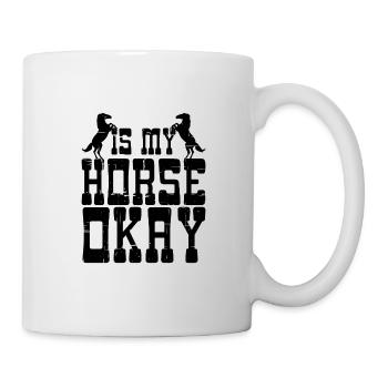 Mon cheval va-t-il bien 4 - Mug blanc - blanc - Droite