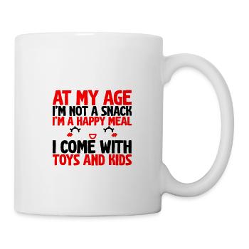 At My Age I'm Not A Snack, I'm A Happy Meal 3 - Mug - white - Right