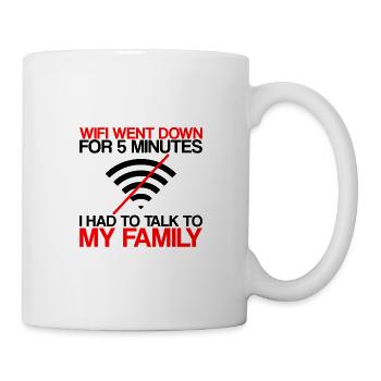Wifi Went Down For 5 Minutes 2 - Mug - white - Right