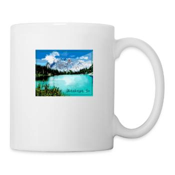 Obernberger See,landschaft,see,Tirol - Tasse - Weiß - Rechts