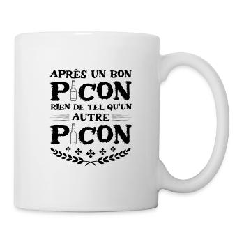 Apres un bon picon rien de tel qu'un autre picon - Mug blanc - blanc - Droite
