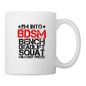 Je suis dans le banc BDSM Squat Deadlift Presse militaire9 - Mug blanc - blanc - Droite