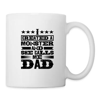 J’ai créé un monstre et elle m’appelle papa - Mug blanc - blanc - Droite