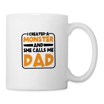 J’ai créé un monstre et elle m’appelle papa 2 - Mug blanc - blanc - Droite