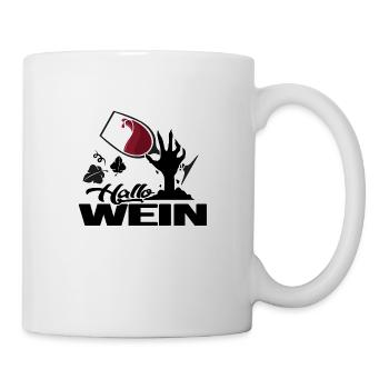 Hallo-wein Halloween-PartySpruch Wein-Zombie - Tasse - Weiß - Rechts