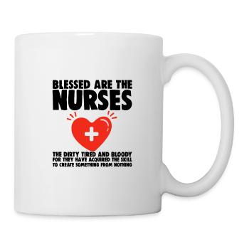 Bénies soient les infirmières - Mug blanc - blanc - Droite